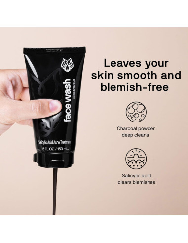 Set de Gel de Ducha y Limpiador Facial Black Wolf 295ml + 148ml