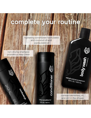 Set de Gel de Ducha y Limpiador Facial Black Wolf 295ml + 148ml