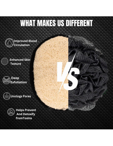 Esponja de Lufa Natural para Hombres - Exfoliante Ecológico 85g