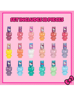 Set de 18 Esmaltes de Uñas a Base de Agua Hello Kitty 2