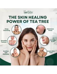 Jabón Natural de Árbol de Té Herblov 108g - Limpiador Facial y Corporal 2