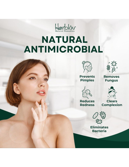 Jabón Natural de Árbol de Té Herblov 108g - Limpiador Facial y Corporal Jabón Natural de Árbol de Té Herblov 108g - Limpiador Facial y Corporal