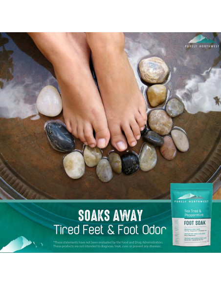 Baño de pies Purely Northwest 0.45 kg con aceite de árbol de té Baño de pies Purely Northwest 0.45 kg con aceite de árbol de té