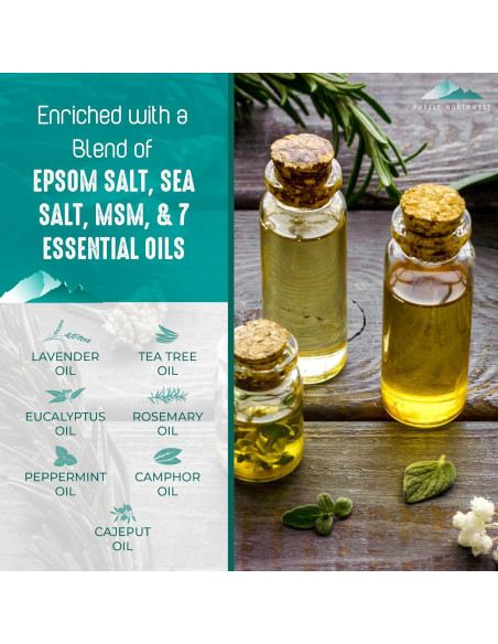 Baño de pies Purely Northwest 0.45 kg con aceite de árbol de té Baño de pies Purely Northwest 0.45 kg con aceite de árbol de té