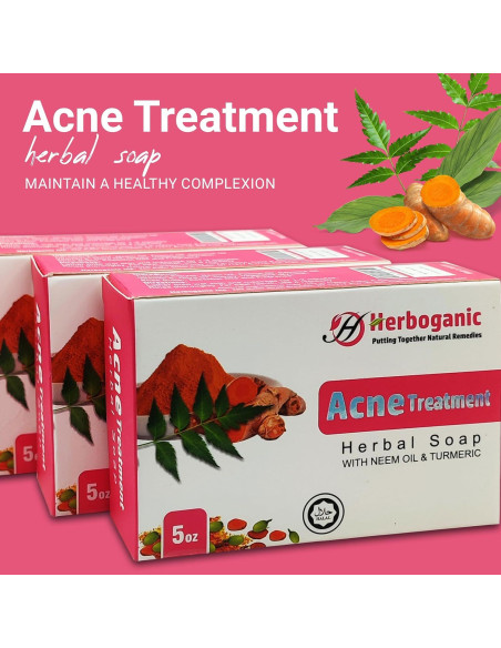 Jabón Herbal Herboganic de Neem y Cúrcuma 141.75g Jabón Herbal Herboganic de Neem y Cúrcuma 141.75g