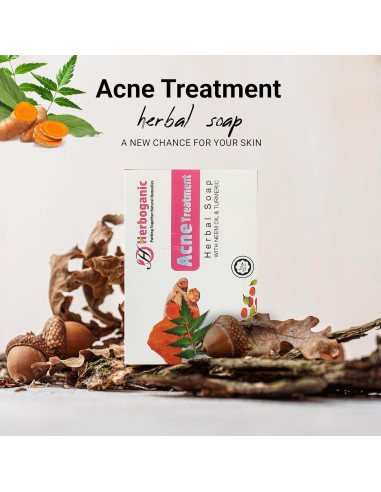 Jabón Herbal Herboganic de Neem y Cúrcuma 141.75g