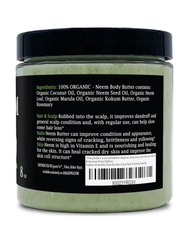 Manteca Corporal GreenIVe de Neem 100% Natural 226g