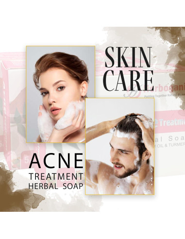 Jabón Herbal Herboganic de Neem y Cúrcuma 141.75g