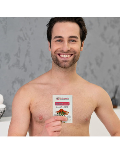 Jabón Herbal Herboganic de Neem y Cúrcuma 141.75g