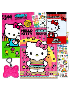 Conjunto de Libros para Colorear Hello Kitty con Stickers y Llavero