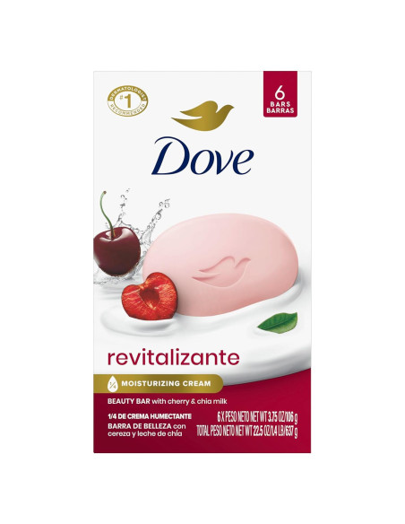 Jabón de Belleza Dove Revitalizante Cereza y Chía 6x106g Jabón de Belleza Dove Revitalizante Cereza y Chía 6x106g