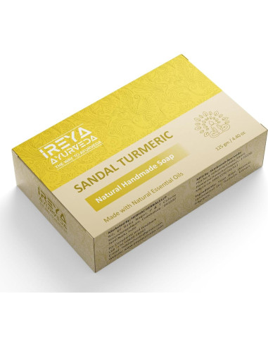 Jabón Ayurvédico de Cúrcuma y Sándalo - 125 g - Paquete de 2