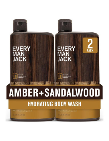 Gel de Ducha Hidratante Every Man Jack Ámbar + Sándalo 2x24oz