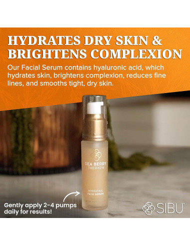 Suero Facial Hidratante Sibu 30ml - Ácido Hialurónico y Espino Marino