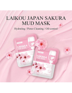 Mascarilla Facial de Barro Sakura BEUKING 7 Pcs Hidratante 2