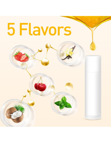 Bálsamo Labial Natural DMSKY 50 Unidades 5 Sabores Hidratante