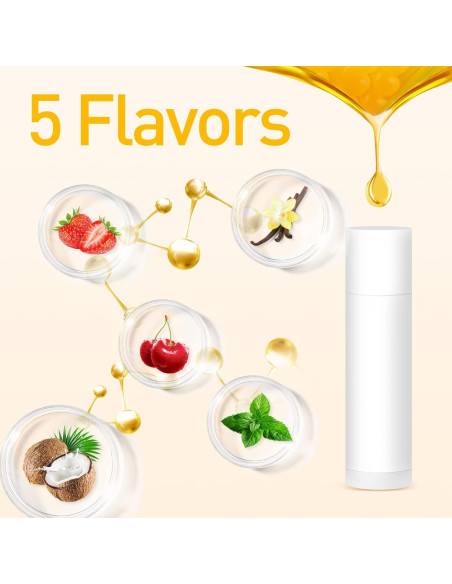 Bálsamo Labial Natural DMSKY 50 Unidades 5 Sabores Hidratante