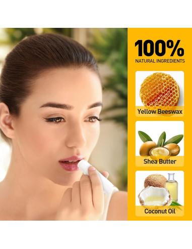 Bálsamo Labial Natural DMSKY 50 Unidades 5 Sabores Hidratante