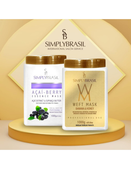 Máscara Capilar Simply Brasil Esencia de Aaí-Berry 1000g Máscara Capilar Simply Brasil Esencia de Aaí-Berry 1000g
