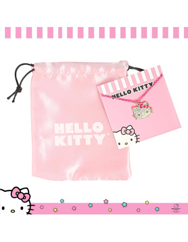 Collar Colgante Hello Kitty Sanrio Ajustable 40.64 cm Rosa
