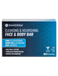 Jabón Limpiador Saniderm para Tatuajes 100g - Hidrata y Sana