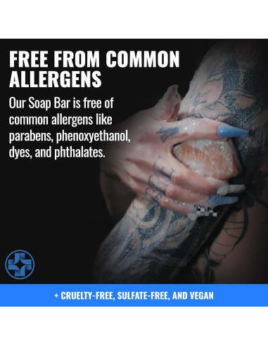 Jabón Limpiador Saniderm para Tatuajes 100g - Hidrata y Sana