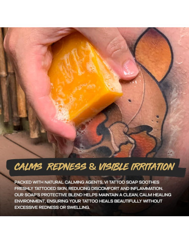 Jabón VI para Tatuajes Natural 3 Barras 113g Cuidado Suave