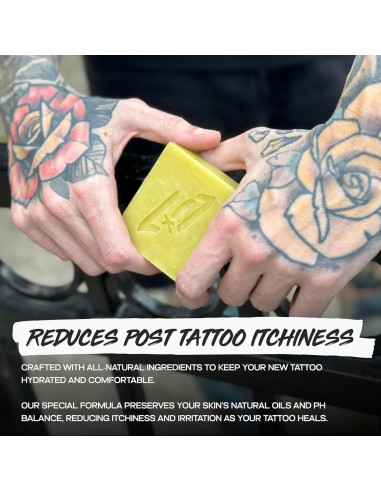 Jabón VI para Tatuajes Natural 3 Barras 113g Cuidado Suave