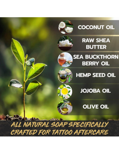 Jabón VI para Tatuajes Natural 3 Barras 113g Cuidado Suave