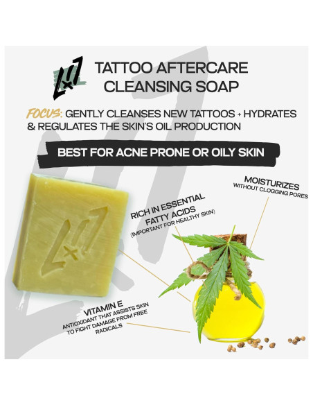 Jabón VI para Tatuajes Natural 3 Barras 113g Cuidado Suave