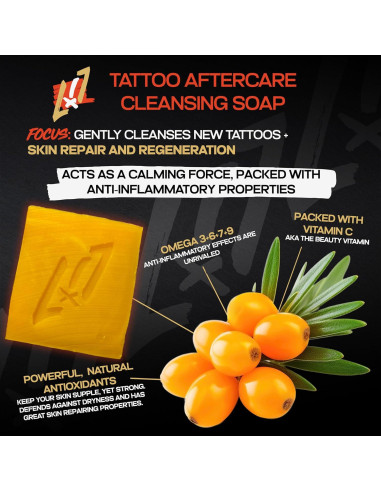 Jabón VI para Tatuajes Natural 3 Barras 113g Cuidado Suave