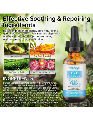 Suero para Ojos MIZEEYE 2 PCS - Tratamiento Chalazión y Blefaritis