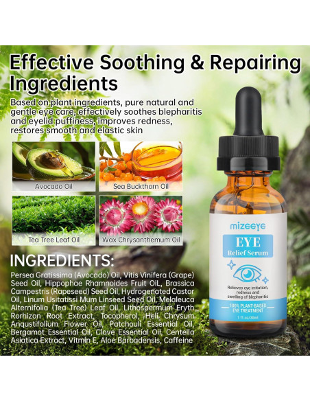 Suero para Ojos MIZEEYE 2 PCS - Tratamiento Chalazión y Blefaritis