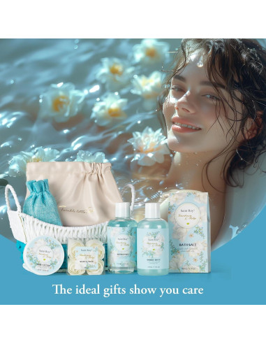 Set de Spa de Lujo Saint Roy con Fragancia Gardenia y Tulipán 11Pcs