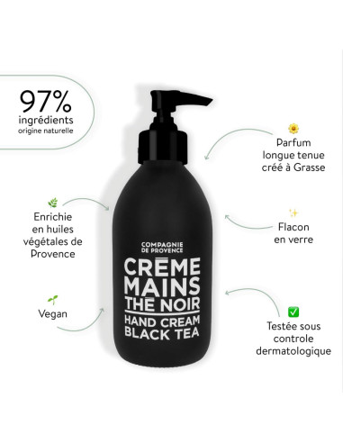 Crema de Manos Lujo Compagnie de Provence Té Negro 295 ml