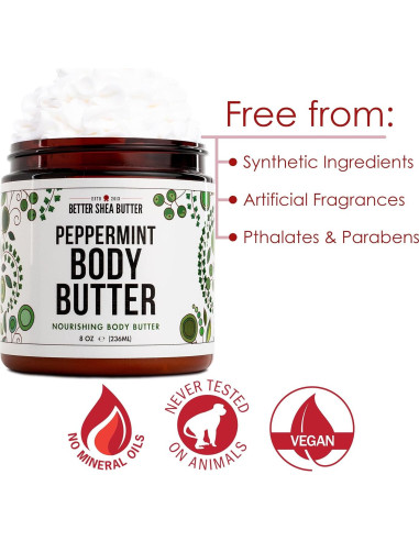 Loción Corporal de Menta Better Shea Butter 295.7 g Hidratante