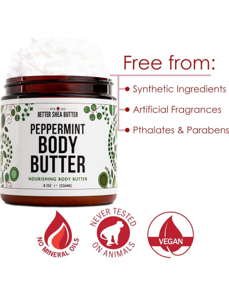 Loción Corporal de Menta Better Shea Butter 295.7 g Hidratante