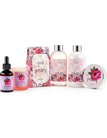 Cesta de Spa Floral Peonía Freida y Joe - Set 7 Piezas Cesta de Spa Floral Peonía Freida y Joe - Set 7 Piezas