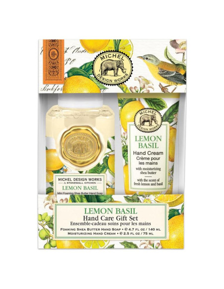 Juego de regalo cuidado de manos Michel Design Works Limón Albahaca