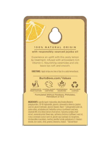 Bálsamo Labial Hidratante Burt's Bees Sorbete de Limón 7g