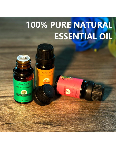 Juego de Aceites Esenciales Durikant 6-Pack 9.8 ml Puro Natural Juego de Aceites Esenciales Durikant 6-Pack 9.8 ml Puro Natural