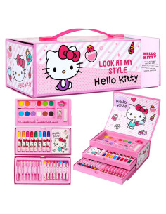 Kit de Dibujo Hello Kitty para Niños - Suministros de Arte Rosa
