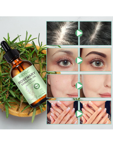 Aceite de Romero 60ml QINGWA para Cabello y Piel