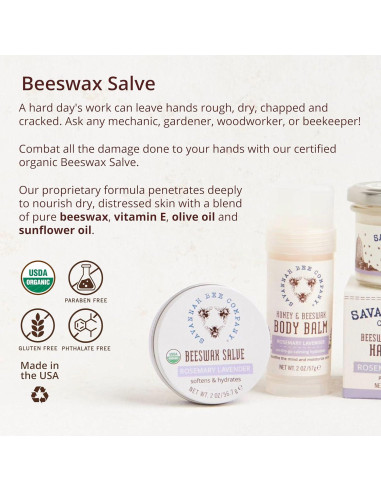 Salve Hidratante para Manos y Uñas Savannah Bee 56.7g