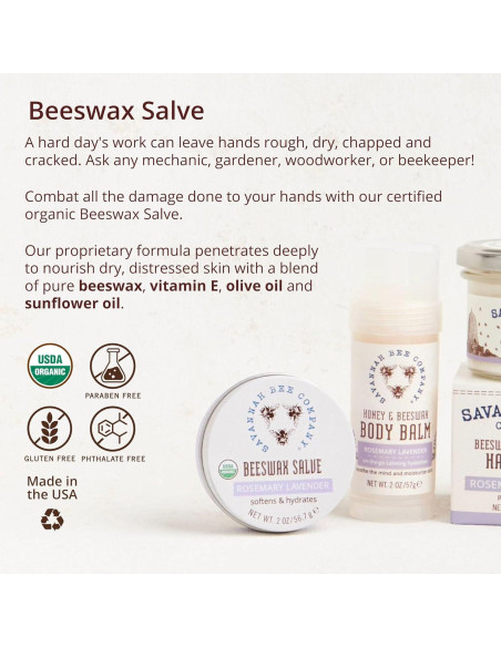 Salve Hidratante para Manos y Uñas Savannah Bee 56.7g
