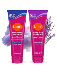 Desodorante Corporal Lume Plus Control de Sudor 85g - Polvo Suave y Salvia Lavanda