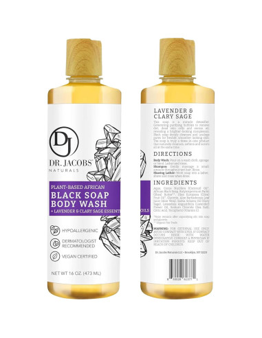 Jabón Líquido Negro Africano Dr Jacobs 2x16oz Lavanda Salvia