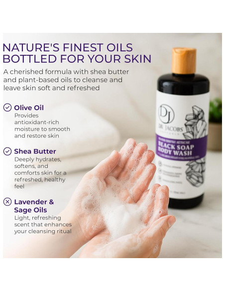 Jabón Líquido Negro Africano Dr Jacobs 2x16oz Lavanda Salvia