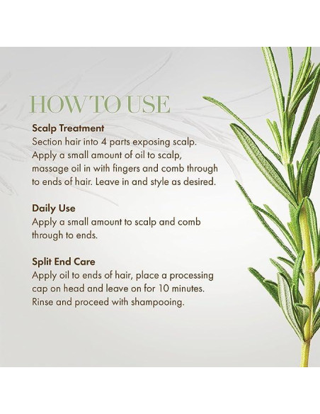 Aceite Nutritivo para Cabello Romero Menta Eucalipto 59 ml