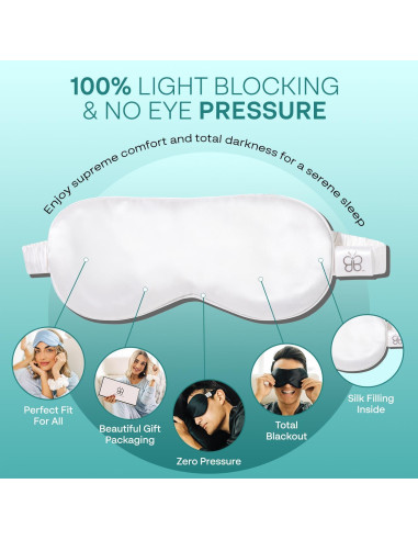 Máscara de Sueño 100% Seda de Morera Bold & Brave - Ligera y Suave